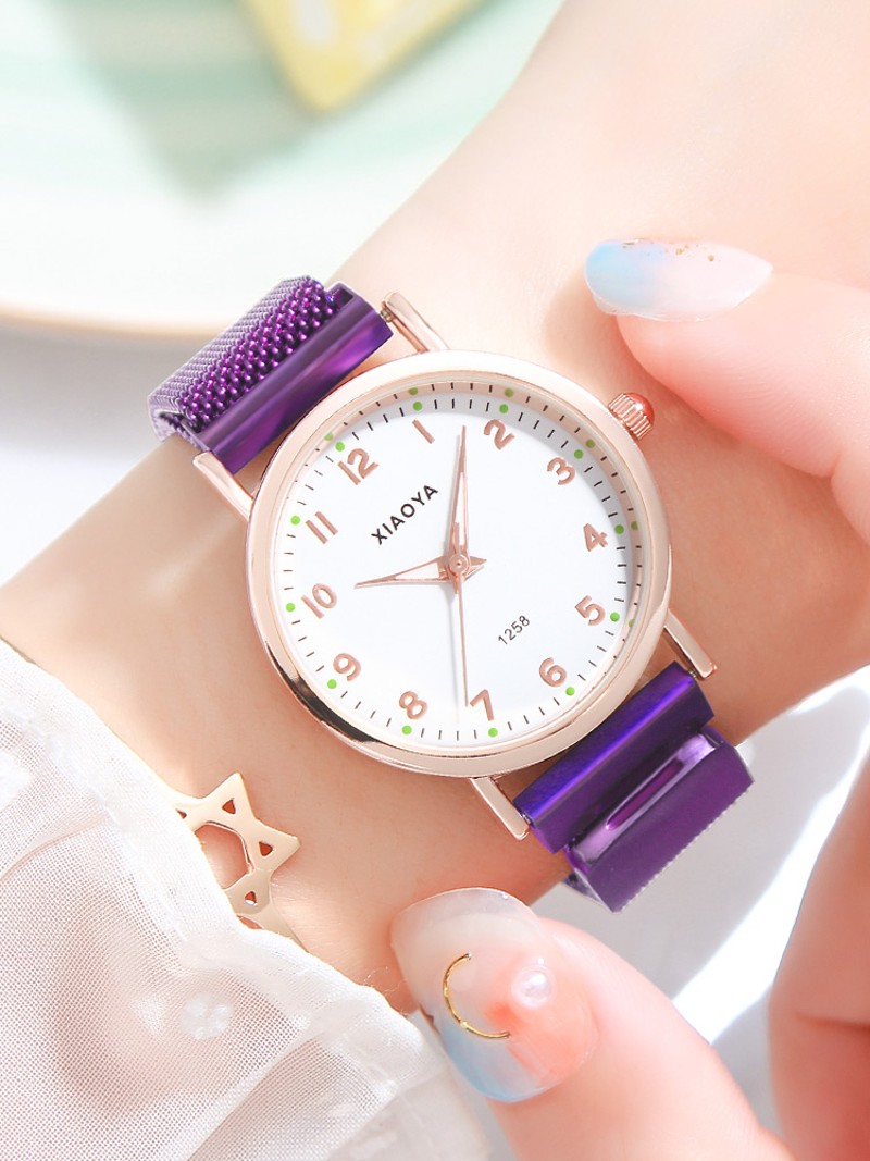 推荐Likeu Korean-style rose gold quartz Watche for Women Cas-图2