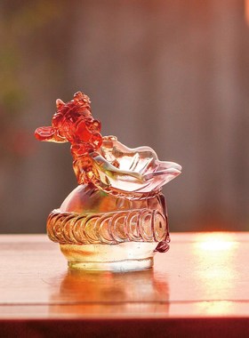 古法琉璃元宝龟摆件纳福聚宝袋装饰品新中式家用神台供奉开业用品