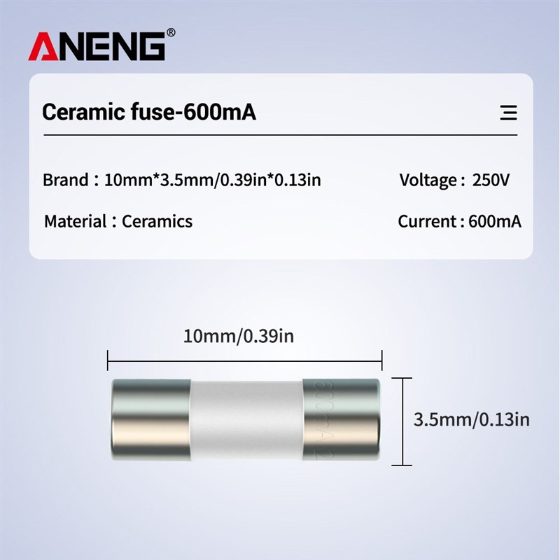 速发Ceramic Fuse For Multimeter Instrument 600mA 10A  cerami - 图1