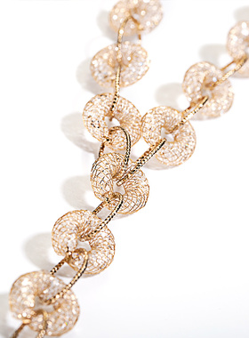 装饰项链毛衣链女秋冬2021年新款潮长款小众O设计感毛衣长项链配