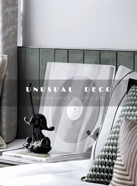 现代轻奢音乐主题耳机音响复古唱片饰品摆件儿童房样板间装饰摆设