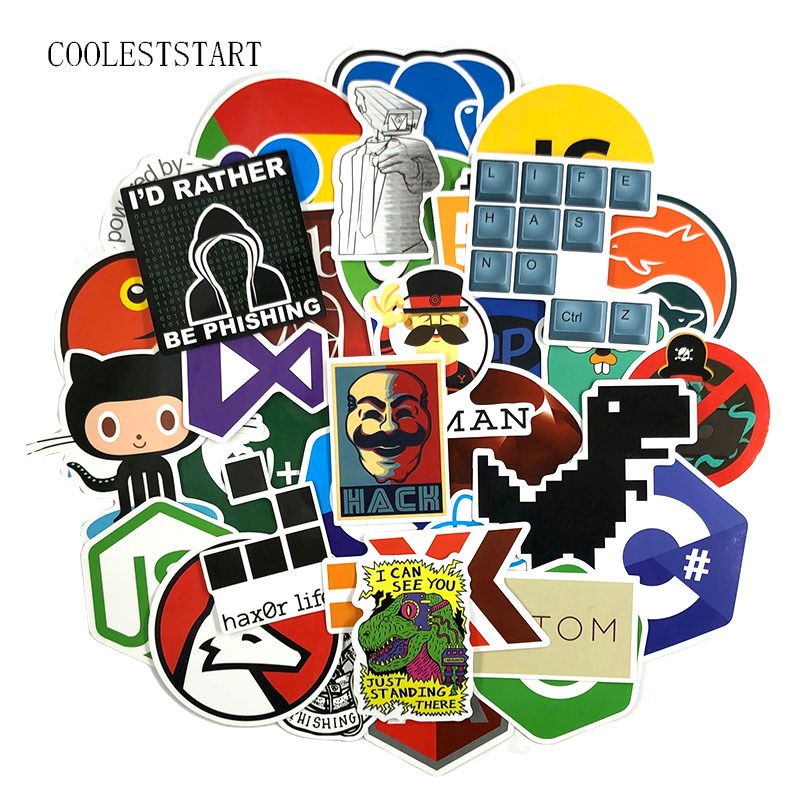 123Pcs/Pack Programming Stickers Geek Hacker Stickers For L - 图1