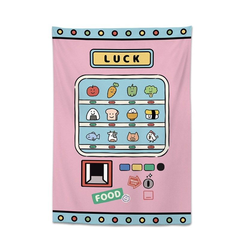 2024年新款新年遮挡帘 卡通抓娃娃机 墙纸背景墙挂布 橱柜遮挡帘,淘宝优惠券,粉丝福利购,淘宝优惠卷