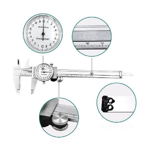 Dial Veriner Caliper 0-15w0mm Metao Measurement Shockprolf - 图1