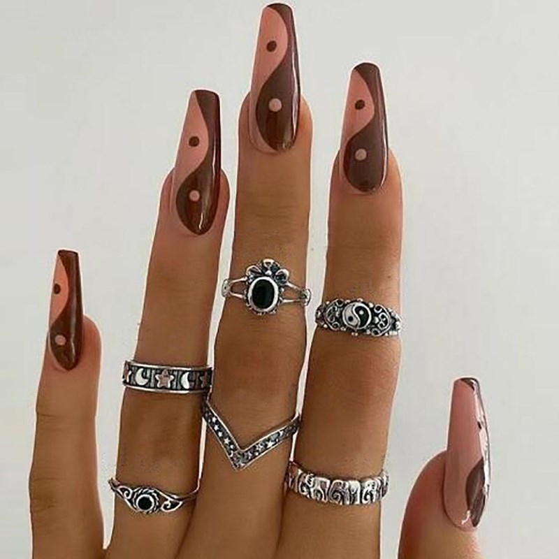 推荐Retro knuckle rings hand ornaments Joint ring 复古戒指手 - 图0