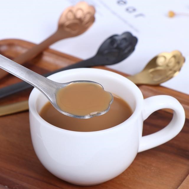 速发1PC Creative Cat Paw Claw Hollow Spoon Stirring Spoon Te - 图2