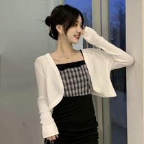 Promotion of small sub-shawl external lap spring ice silk knit cardiovert jersey J woman summer thin and small kan shoulder jacket sunscreen