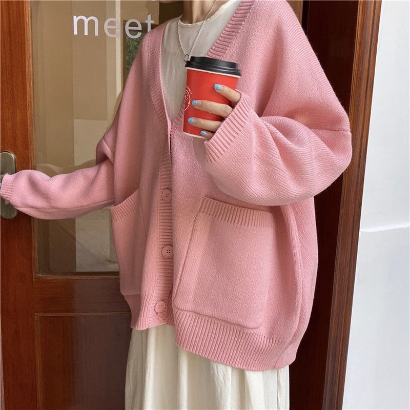 Cardigan Woien Spring Vintage Lovel yFIashmon Korean Simple - 图1