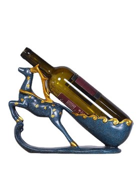 欧式创意树脂工艺品雪橇鹿酒架家居客厅酒柜红酒架摆件新品