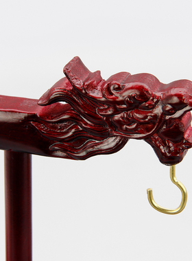 实木帝钟盘木鱼托盘架子家用佛堂寺庙法器佛堂用品帝钟支撑架套装