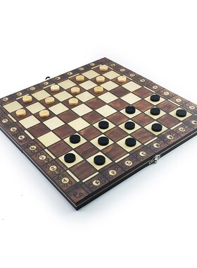小众高货Super Magnetic Wooden Chess Backgammon Checkers 3 in