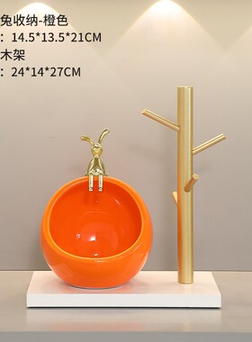 小众高货入户玄关钥匙收纳盒进门口鞋柜置物架摆件客厅家居装饰品
