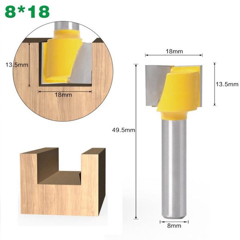 网红16-25mm Surface Planing Bottom Cleaning Router Bit 8mm S - 图2