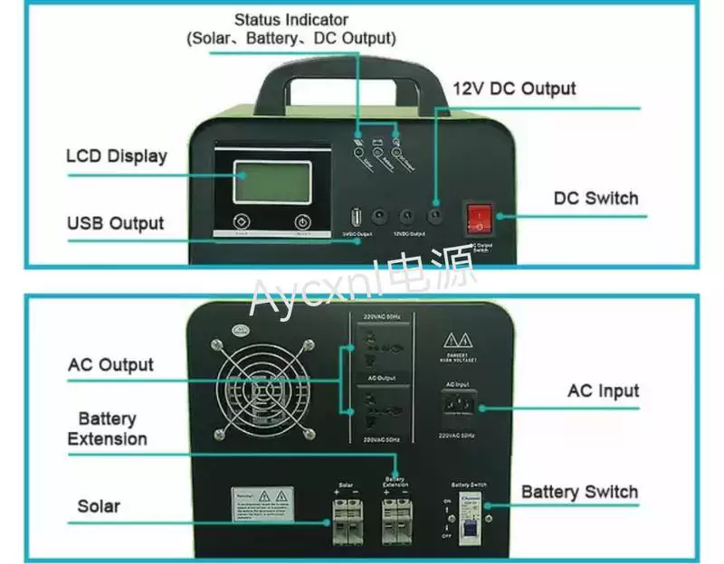 Handheld engine solar-powered, generating electricity, 100W, 500W, 110v