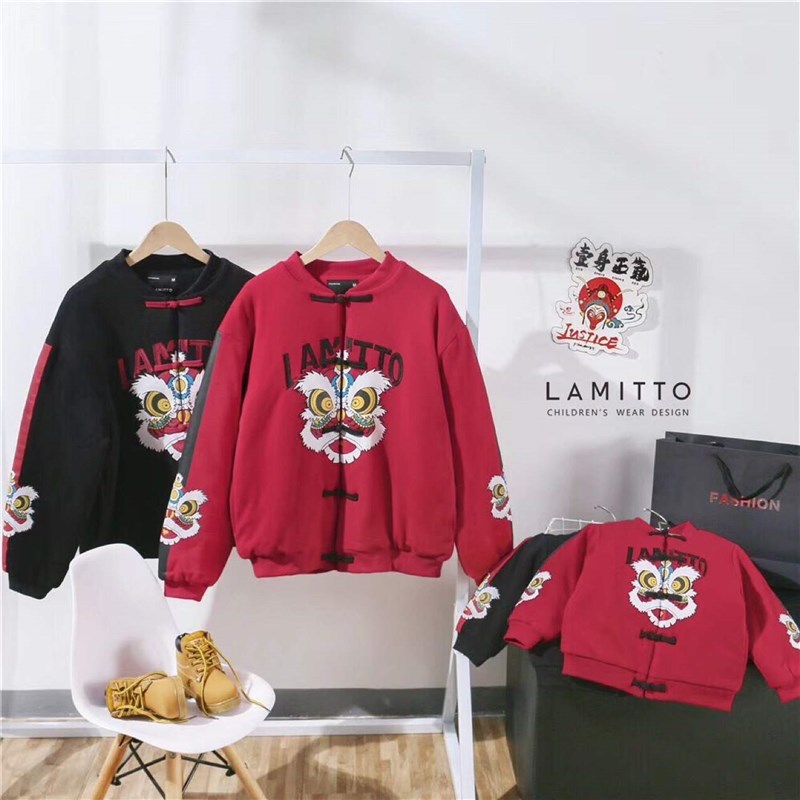 推荐Lmt1105 Chinese lion dance new year cotton jacket parent-图3