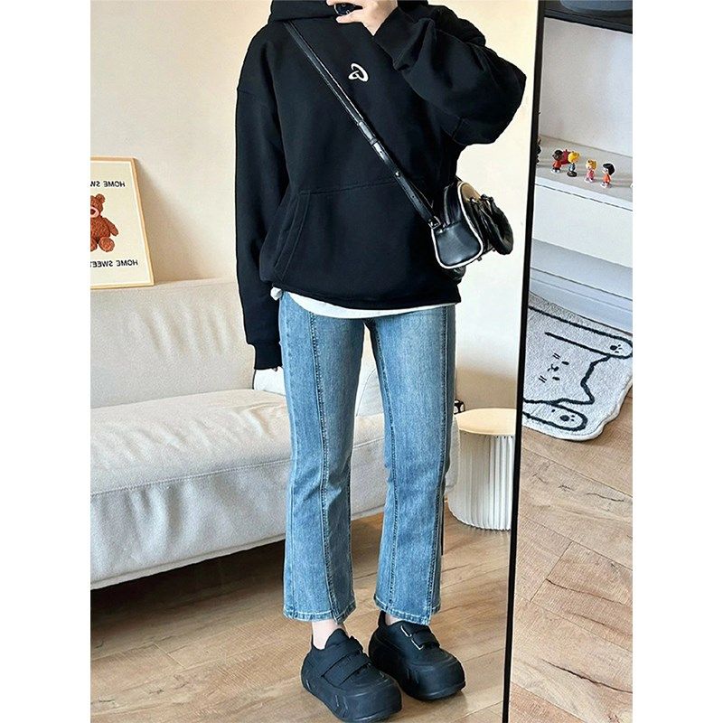 2-300斤胖mm大码女装复古高腰牛仔裤春秋显瘦梨形身材微喇叭裤子,淘宝优惠券,粉丝福利购,淘宝优惠卷