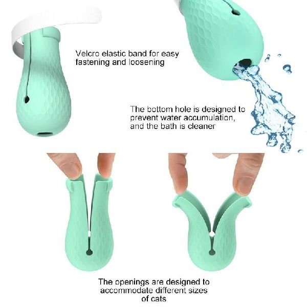 推荐Pet Cat Paw Protector For Bath Soft Silicone Anti-Scratc - 图2