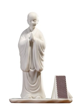 创意陶瓷人物摆设新中式办公室茶桌茶道装饰工艺品禅意小和尚摆件
