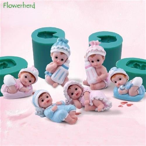 Baby Modei Silicone Moldx Little Boy Girl Modellng Res-图2