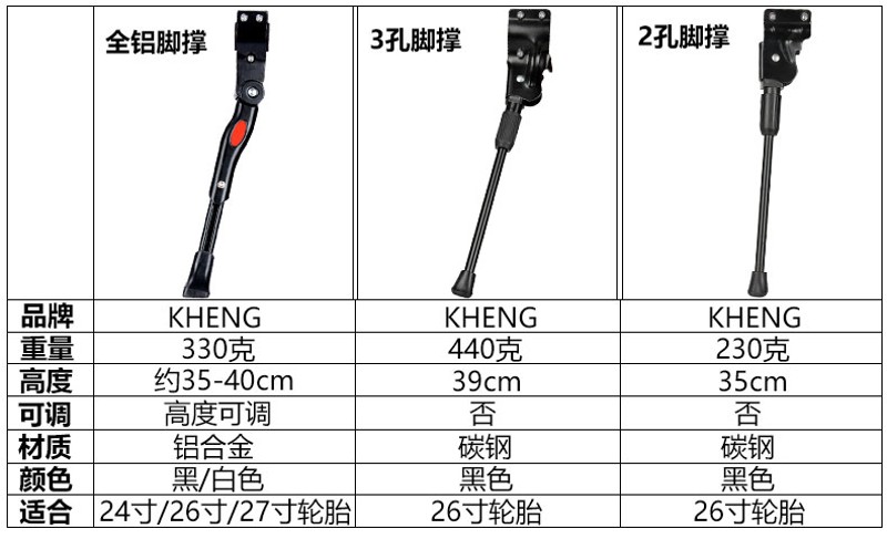 自行车脚撑26寸山地车公路车车撑边撑停车架车踢单支架脚架站架 - 图0