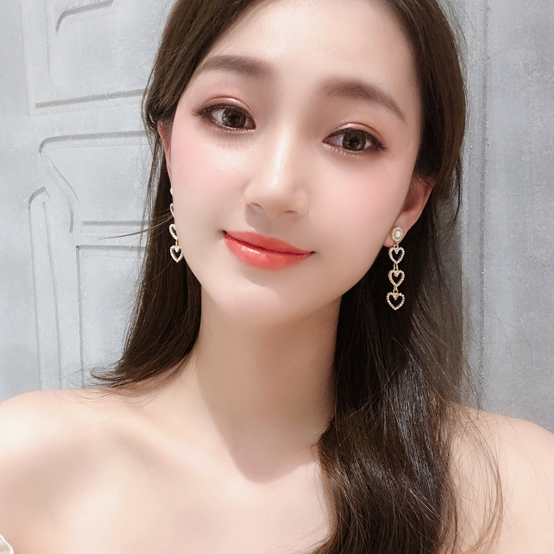 爱心耳坠仙气森系超仙女高级感耳环法式网红珍珠耳饰2021年新款潮,淘宝优惠券,粉丝福利购,淘宝优惠卷