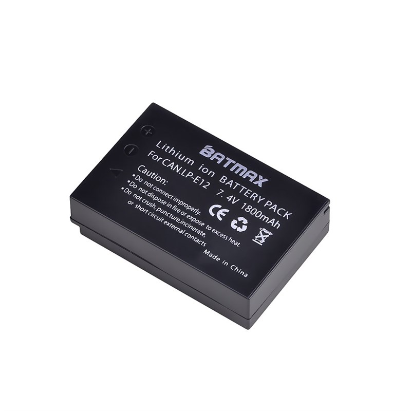 推荐Batmax 1800mAh LP-E12 LP E12 LPE12 Battery for Canon EOS-图0