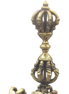 法器尼泊尔纯手工纯铜九掉金不股色刚杵金刚镢拉萨发货