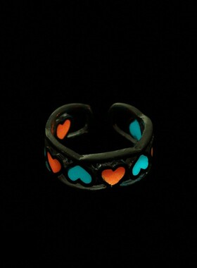 小众高货1 pcs Couple Rings Luminous Ring for Women Men Glowi