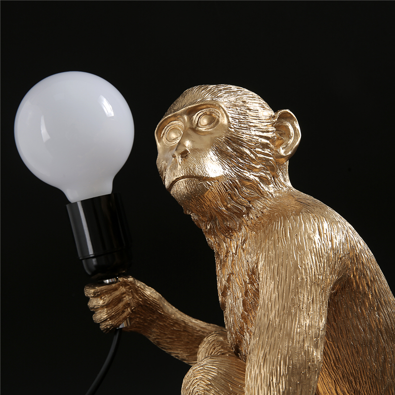 White Gol   esin Monkey vTable LampRNordic Living RoomdHome - 图3