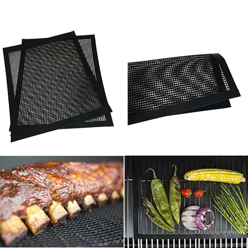 Mats se On Gas Charcoal Electric Barbecue BBQ Grill Mesh Mat - 图0