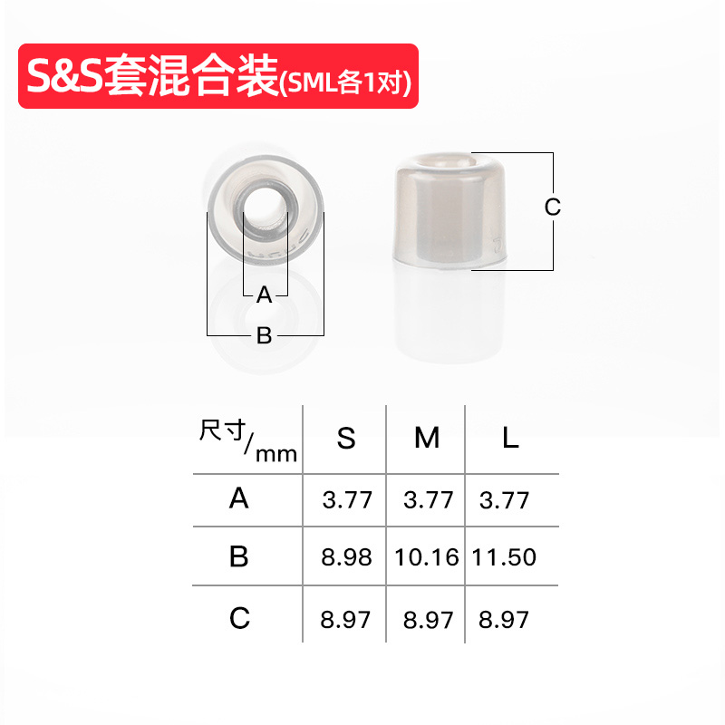 DUNU达音科SS套糖t果套水桶套人声矽胶套入耳式耳塞套 - 图1