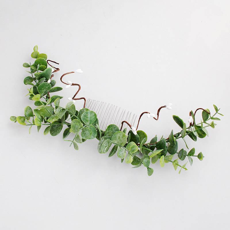 速发Bride Hair Comb Simulation Leaf Vine Hair Accessories fo - 图2