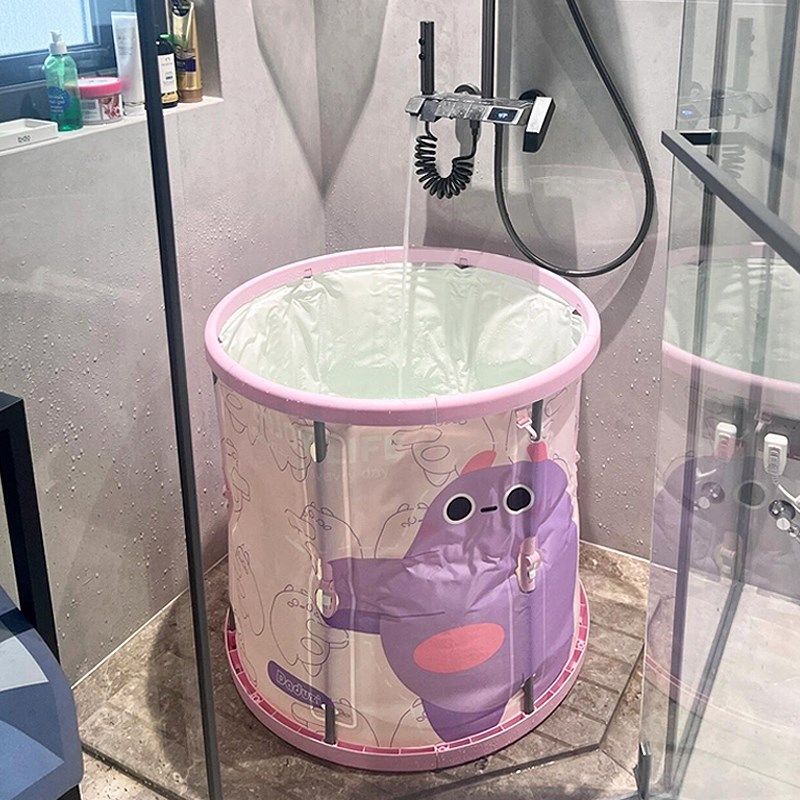 卡通泡澡桶折叠大人成人家用儿童宝宝全身浴桶大容量浴盆浴桶,淘宝优惠券,粉丝福利购,淘宝优惠卷