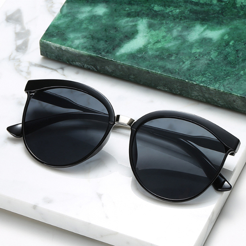 推荐Vintage Black Sunglasses Woman Cat Eye Sun Glasses For W-图0