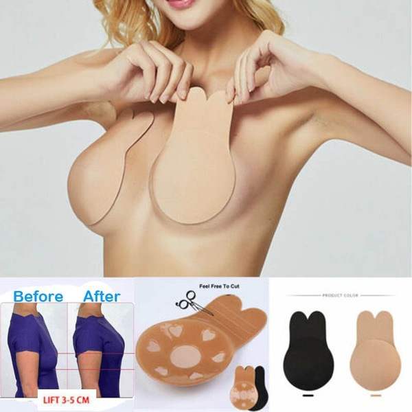 速发Invisible push up bra rabbit ear lift breast patch silic - 图0