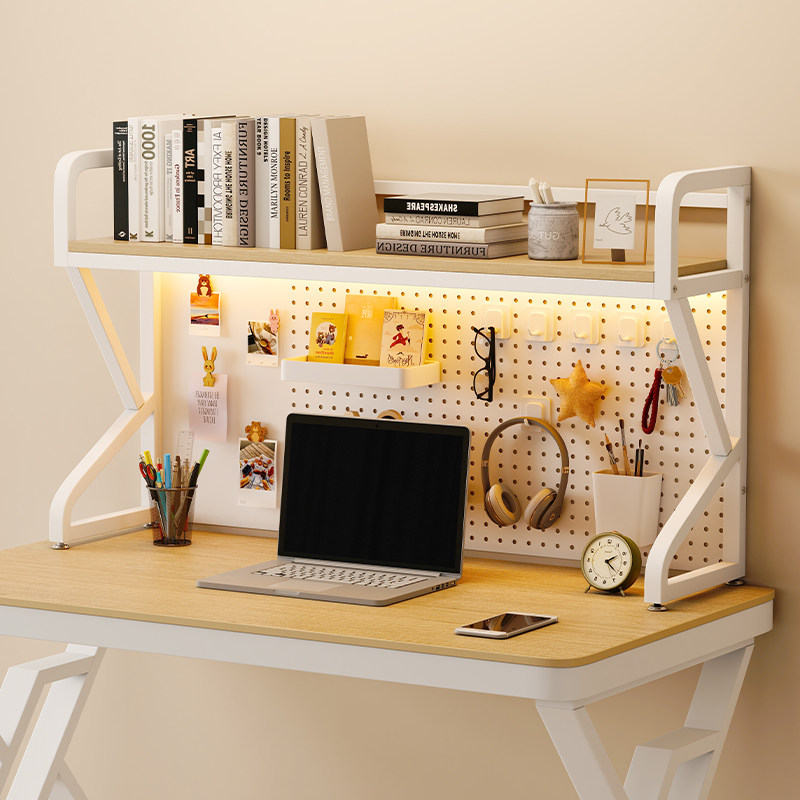 Desktop storage rack hole plate storage rack computer desk iron bookshelf student desk simple storage rack