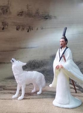 中式微景观摆件历史人物梁祝李白诸葛亮苏K东坡居杜甫曹操桌面盆