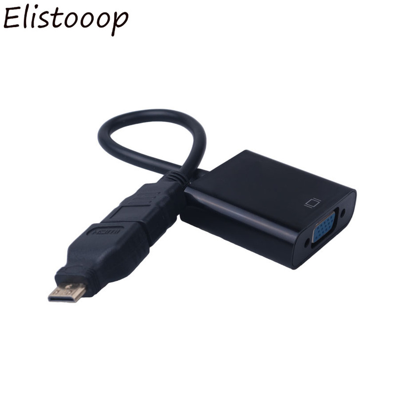 极速Elistooop HDMI to VGA Adaptor Micro HDMI Mini HDMI Male - 图2