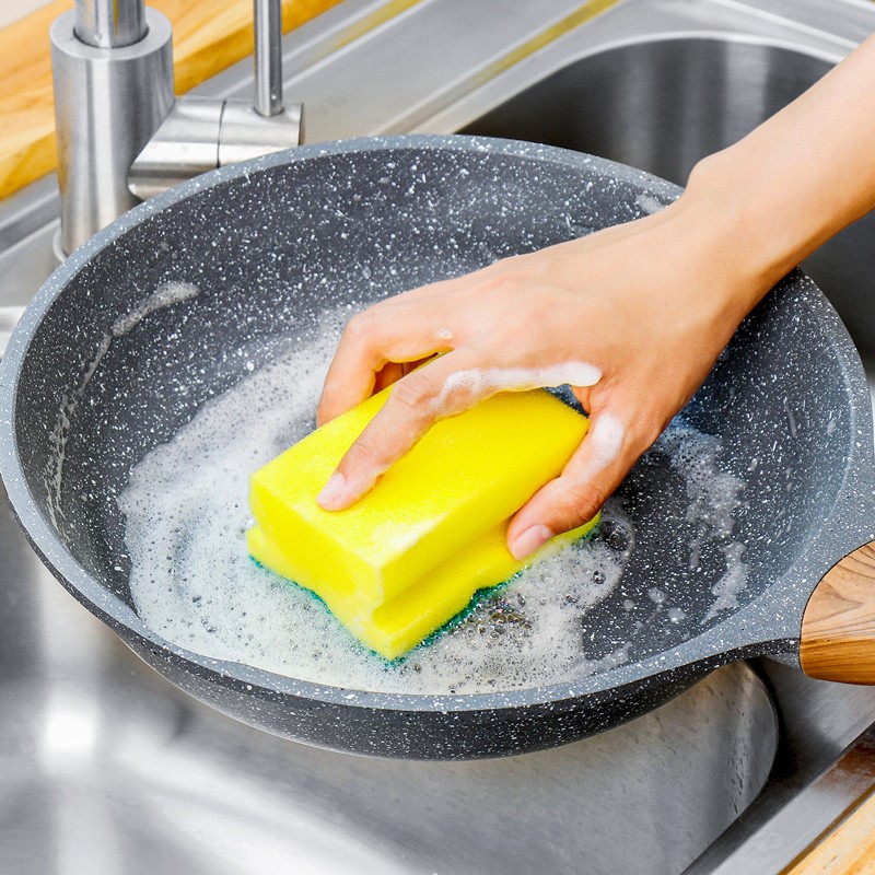 推荐5/10/20 Pcs Dishwashing Sponge Wipe Kitchen Cleaning Bru - 图0