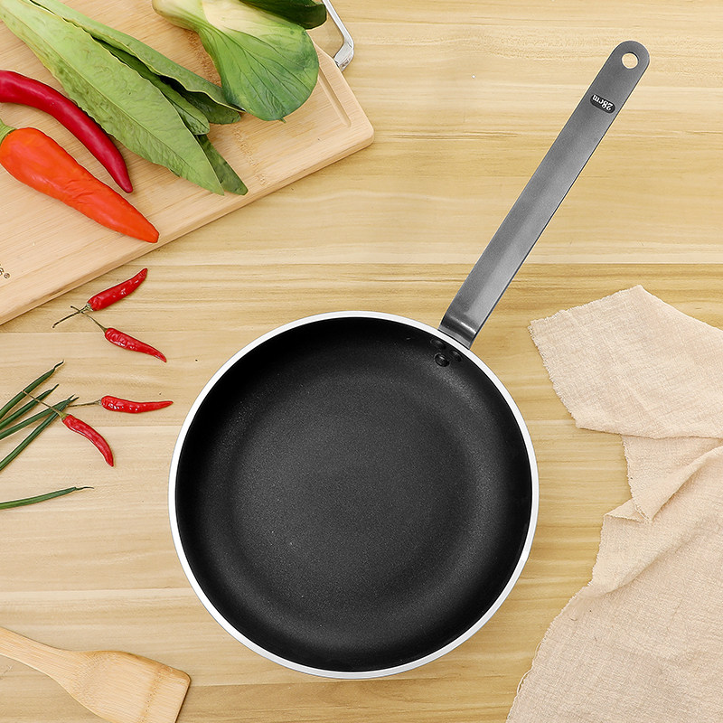 商用平底锅不粘煎锅铁柄铝制酒店牛排锅粤菜煎锅煎饺锅烙饼锅,淘宝优惠券,粉丝福利购,淘宝优惠卷