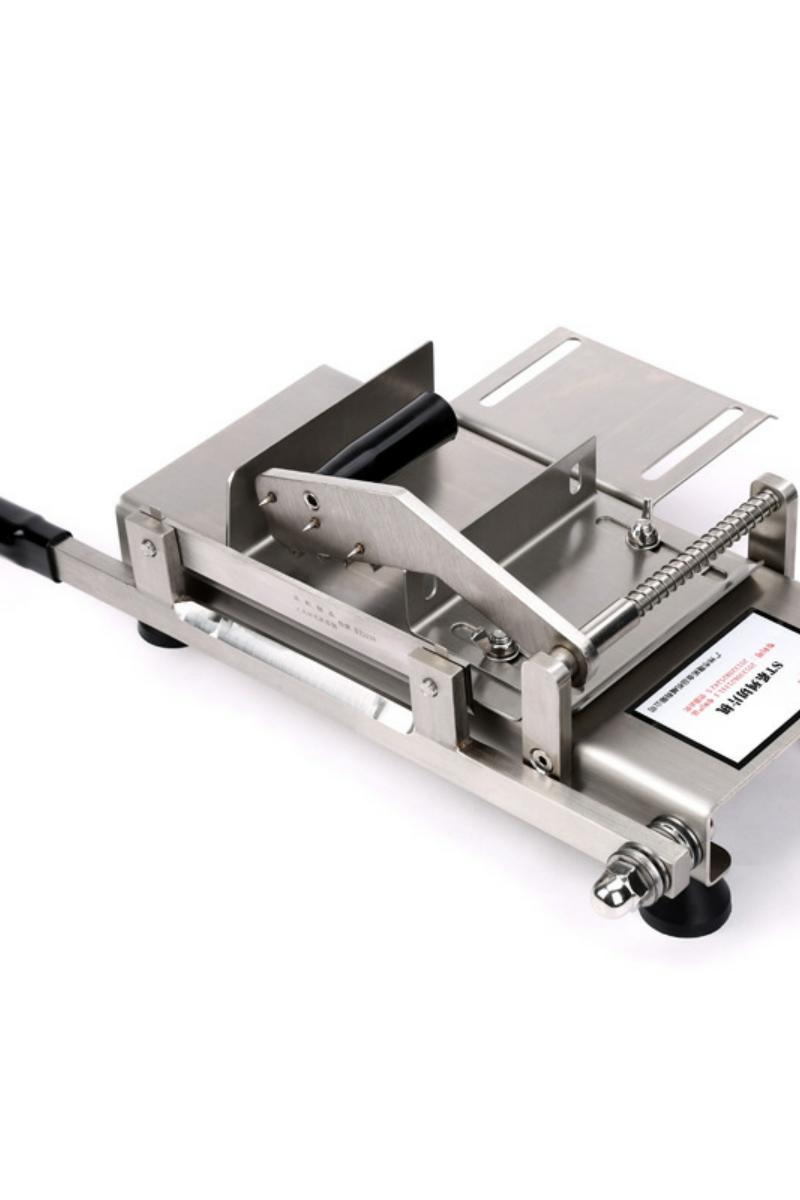 手动切片机切肉机j 切羊肉肥牛卷刨肉机 家用商用全不锈钢自动送 - 图0