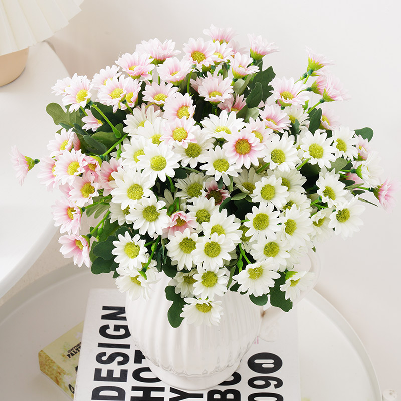 极速Autumn Artificial Daisy Flowers Silk Bouquet Fake Flower - 图2