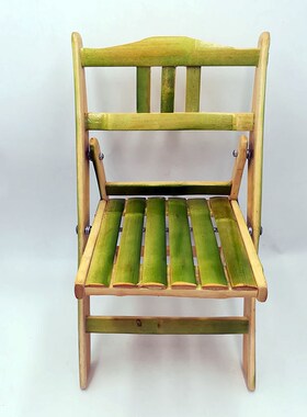 竹质折叠a椅子靠背椅学生作业椅天然竹子儿童收折竹凳工艺礼品