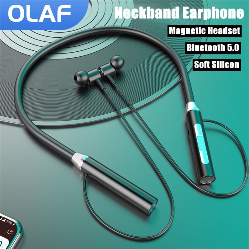 推荐Wireless Headphones Bluetooth Neckband Magnetic Earphone - 图0