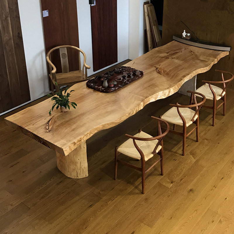 实木大板茶桌原木不规则长条桌办公会议桌电脑桌家用客厅泡茶桌子,淘宝优惠券,粉丝福利购,淘宝优惠卷