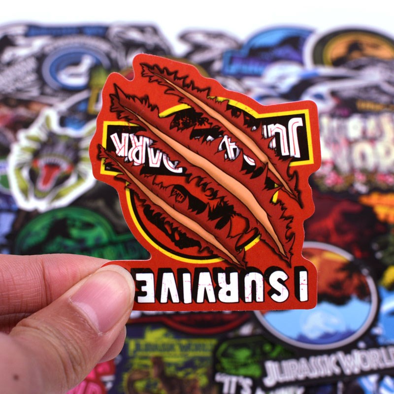 75pcs/pack Jurassic Park Dinosaur Stickers Toy for on Lugga - 图1