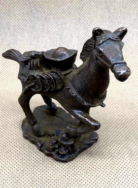仿古生肖摆件 马上有钱 马背元宝D 马上赢 家居办公室工艺摆件