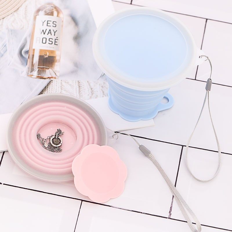 折叠水杯旅行硅胶收缩杯子便携式伸缩旅游户外压缩漱口杯可装沸水,淘宝优惠券,粉丝福利购,淘宝优惠卷