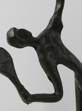 欧式创意摆件客厅桌面铸铁复古人物网球J运动摆饰家居装饰纪念礼