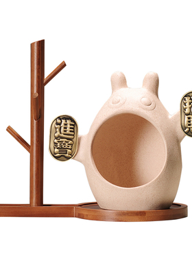 招财进宝猫入户进门口玄关鞋柜放钥匙收纳摆件大容量乔迁新居礼品